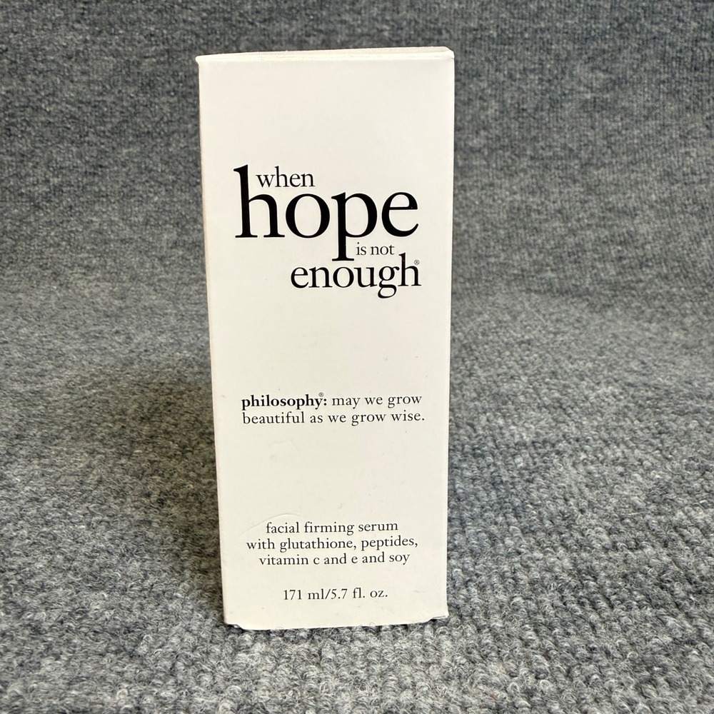 Philosophy When Hope Is Not Enough Facial Firming Serum 5.7oz 171ml New Box